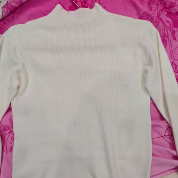 Women's turtleneck base layer sweater, winter fashion knitted slim-fit top SizeL - Picture 3 of 4